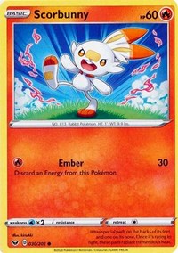 Scorbunny (030) (030/202) [SWSH01: Sword & Shield Base Set] | Empire Gaming NC