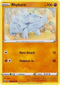 Rhyhorn (096) (096/202) [SWSH01: Sword & Shield Base Set] | Empire Gaming NC