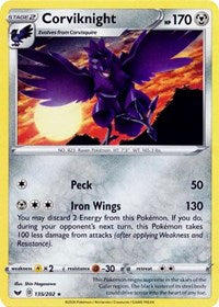 Corviknight (135/202) [SWSH01: Sword & Shield Base Set] | Empire Gaming NC