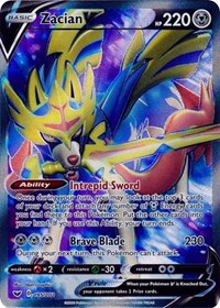 Zacian V (Full Art) (195/202) [SWSH01: Sword & Shield Base Set] | Empire Gaming NC