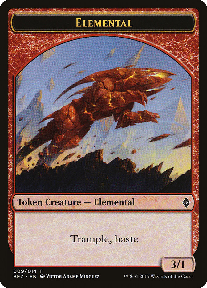 Elemental (009/014) [Battle for Zendikar Tokens] | Empire Gaming NC