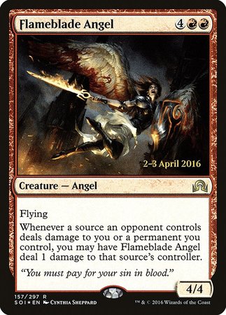 Flameblade Angel [Shadows over Innistrad Promos] | Empire Gaming NC