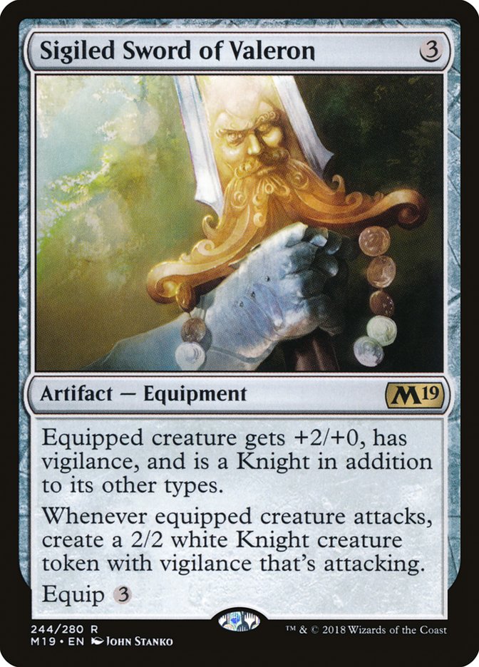 Sigiled Sword of Valeron [Core Set 2019] | Empire Gaming NC