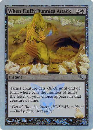 When Fluffy Bunnies Attack (Alternate Foil) [Unhinged] | Empire Gaming NC