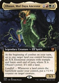 Obuun, Mul Daya Ancestor (Extended Art) [Zendikar Rising Commander] | Empire Gaming NC