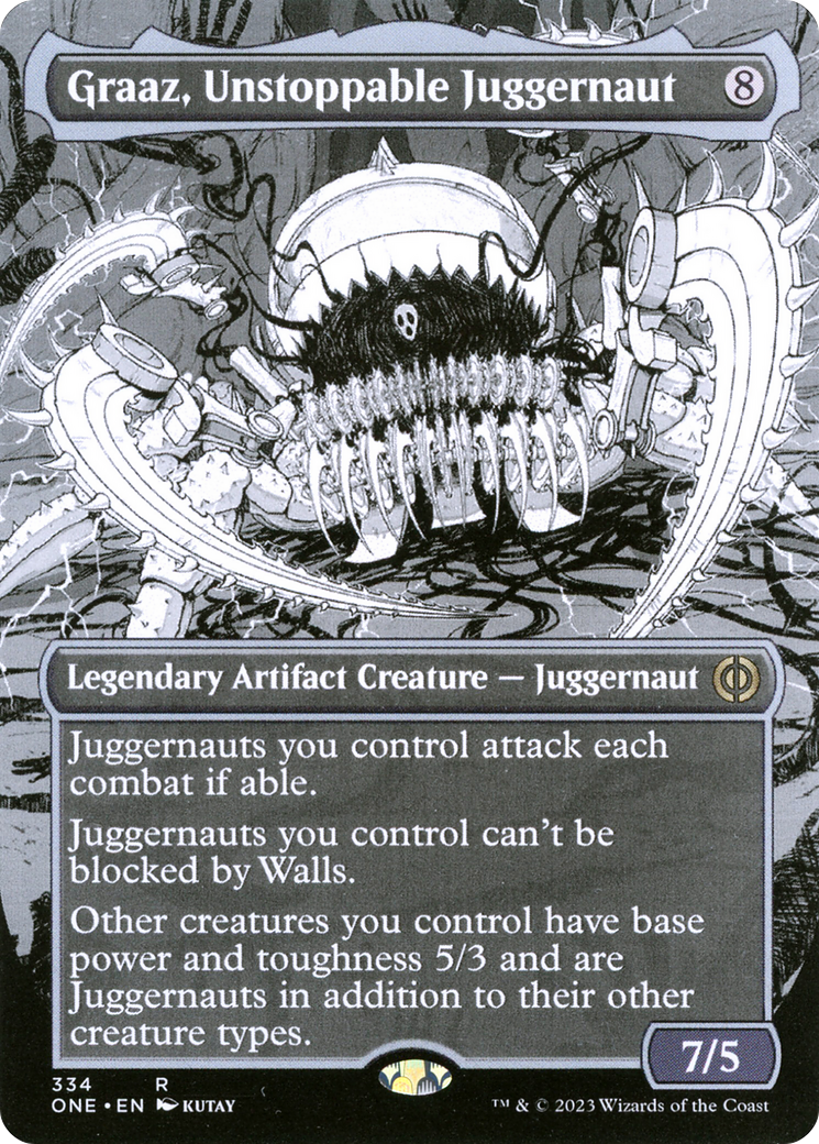 Graaz, Unstoppable Juggernaut (Borderless Manga) [Phyrexia: All Will Be One] | Empire Gaming NC