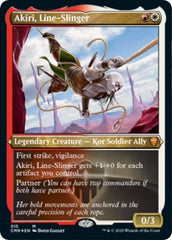 Akiri, Line-Slinger (Foil Etched) [Commander Legends] | Empire Gaming NC