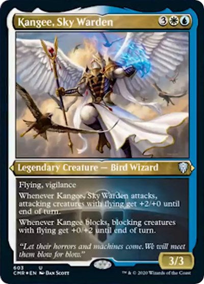 Kangee, Sky Warden (Foil Etched) [Commander Legends] | Empire Gaming NC