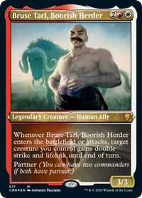 Bruse Tarl, Boorish Herder (Foil Etched) [Commander Legends] | Empire Gaming NC