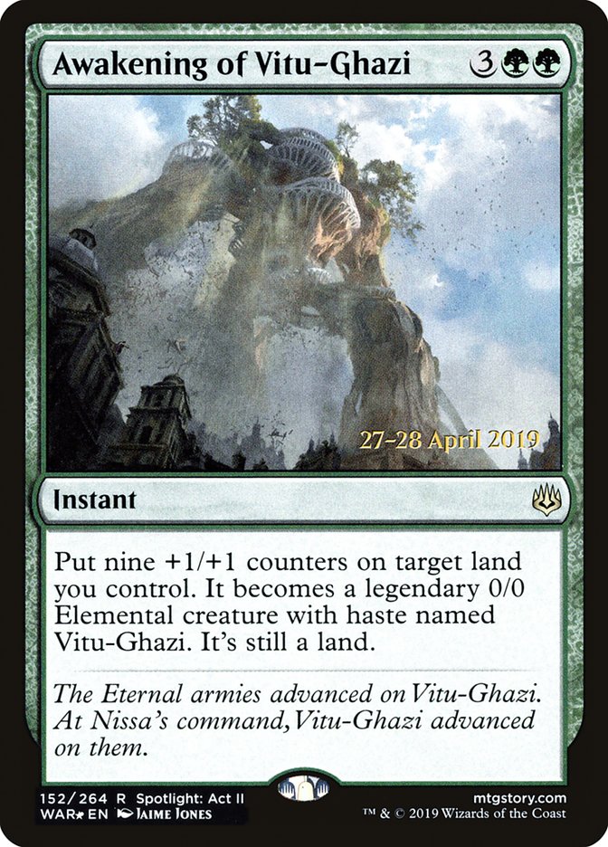 Awakening of Vitu-Ghazi  [War of the Spark Prerelease Promos] | Empire Gaming NC