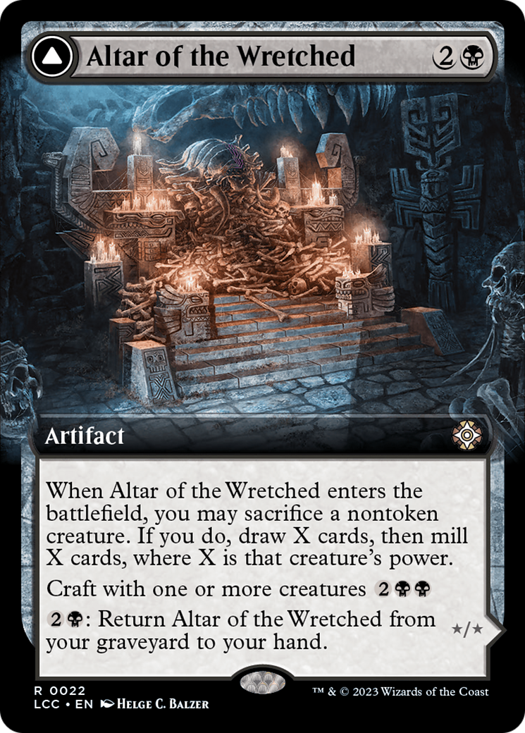 Altar of the Wretched // Wretched Bonemass (Extended Art) [The Lost Caverns of Ixalan Commander] | Empire Gaming NC