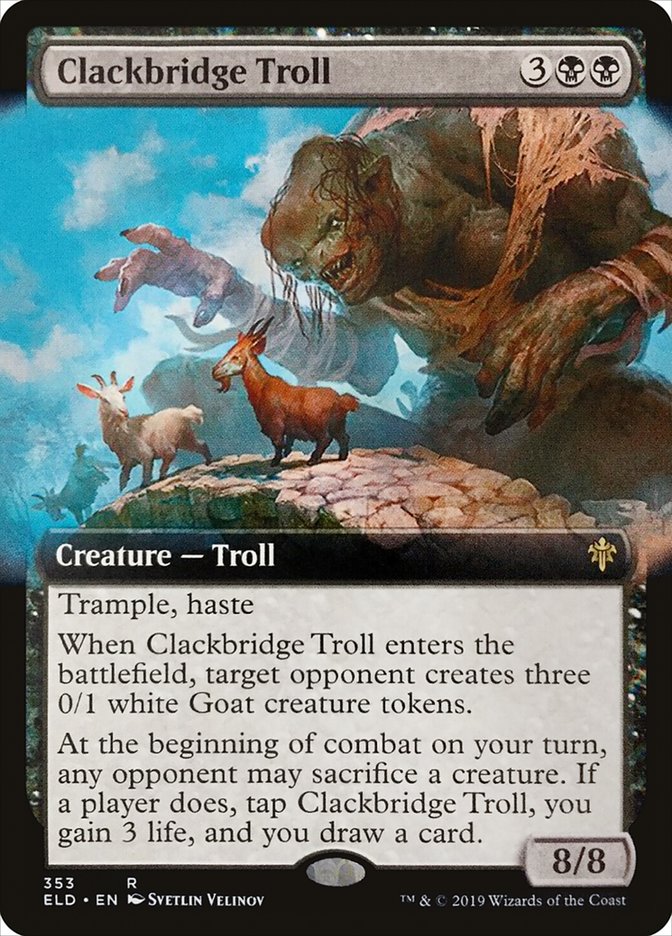 Clackbridge Troll (Extended Art) [Throne of Eldraine] | Empire Gaming NC