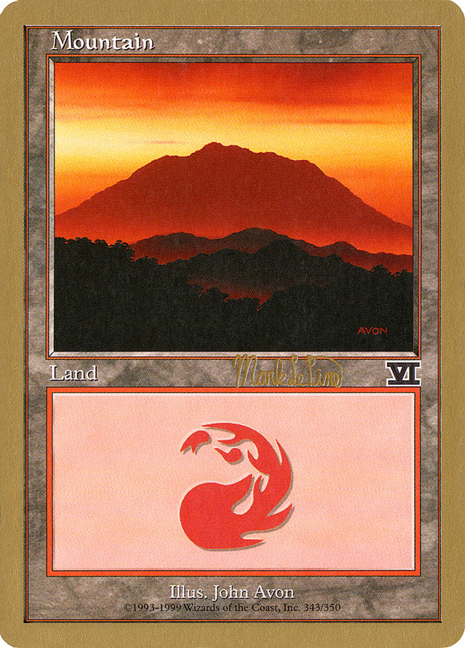 Mountain (mlp346a) (Mark Le Pine) [World Championship Decks 1999] | Empire Gaming NC