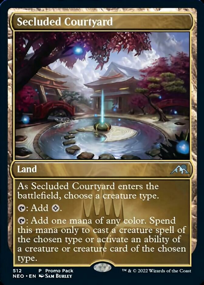 Secluded Courtyard (Promo Pack) [Kamigawa: Neon Dynasty Promos] | Empire Gaming NC