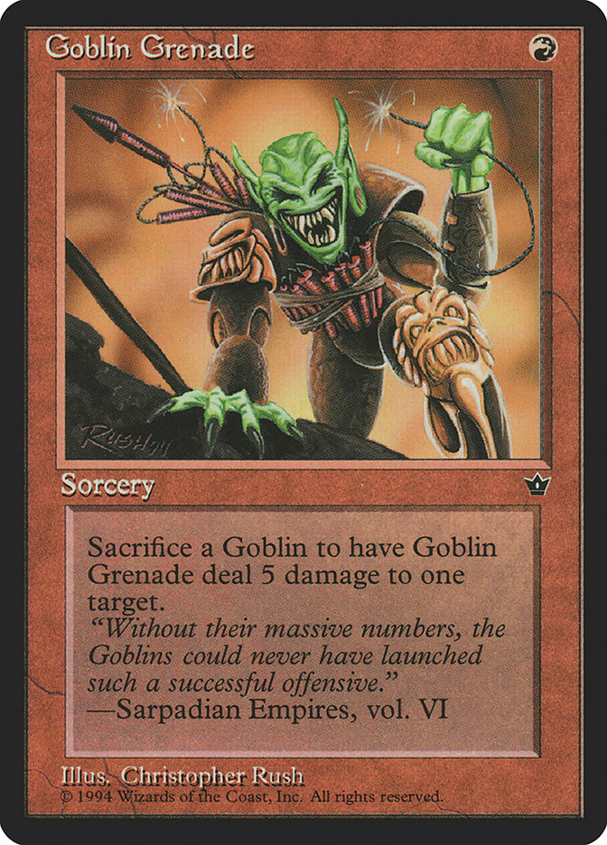 Goblin Grenade (Christopher Rush) [Fallen Empires] | Empire Gaming NC