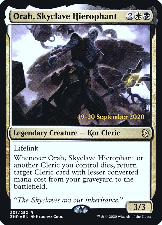 Orah, Skyclave Hierophant  [Zendikar Rising Prerelease Promos] | Empire Gaming NC