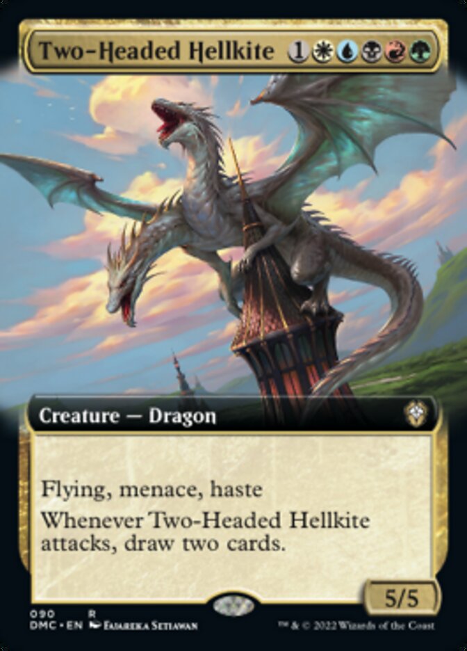 Two-Headed Hellkite (Extended Art) [Dominaria United Commander] | Empire Gaming NC