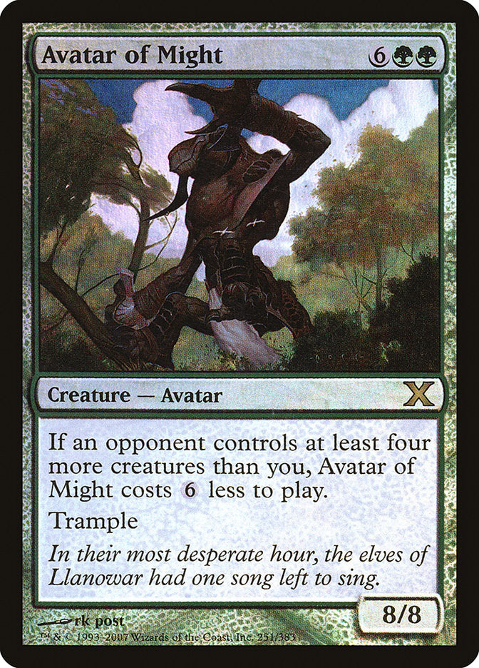 Avatar of Might (Premium Foil) [Tenth Edition] | Empire Gaming NC