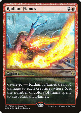 Radiant Flames [Battle for Zendikar Promos] | Empire Gaming NC