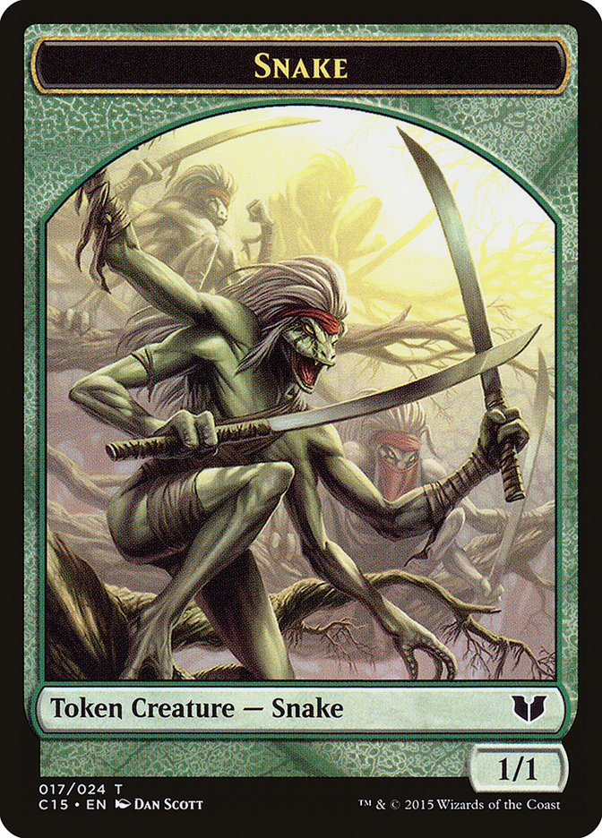 Snake Token (017/024) [Commander 2015 Tokens] | Empire Gaming NC