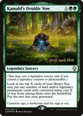 Kamahl's Druidic Vow [Dominaria Promos] | Empire Gaming NC