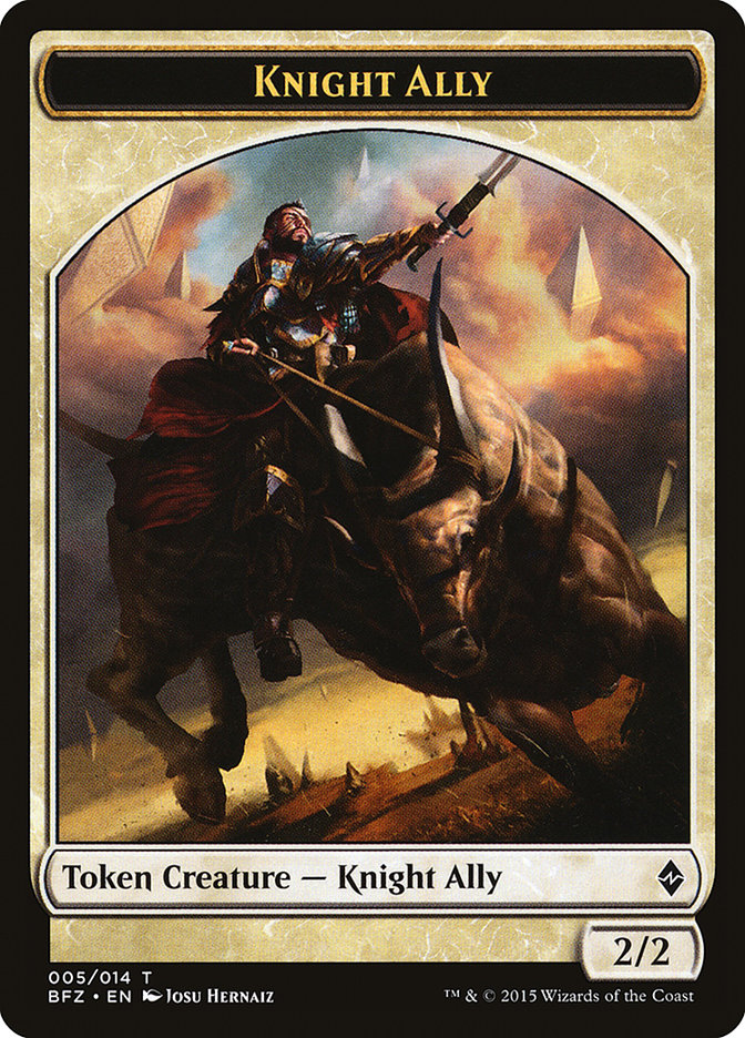 Knight Ally [Battle for Zendikar Tokens] | Empire Gaming NC