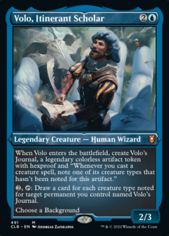 Volo, Itinerant Scholar (Foil Etched) [Commander Legends: Battle for Baldur's Gate] | Empire Gaming NC