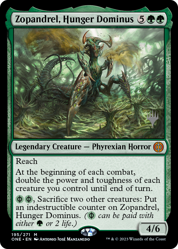 Zopandrel, Hunger Dominus (Promo Pack) [Phyrexia: All Will Be One Promos] | Empire Gaming NC