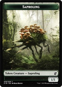 Saproling // Morph Double-sided Token [Commander 2019 Tokens] | Empire Gaming NC