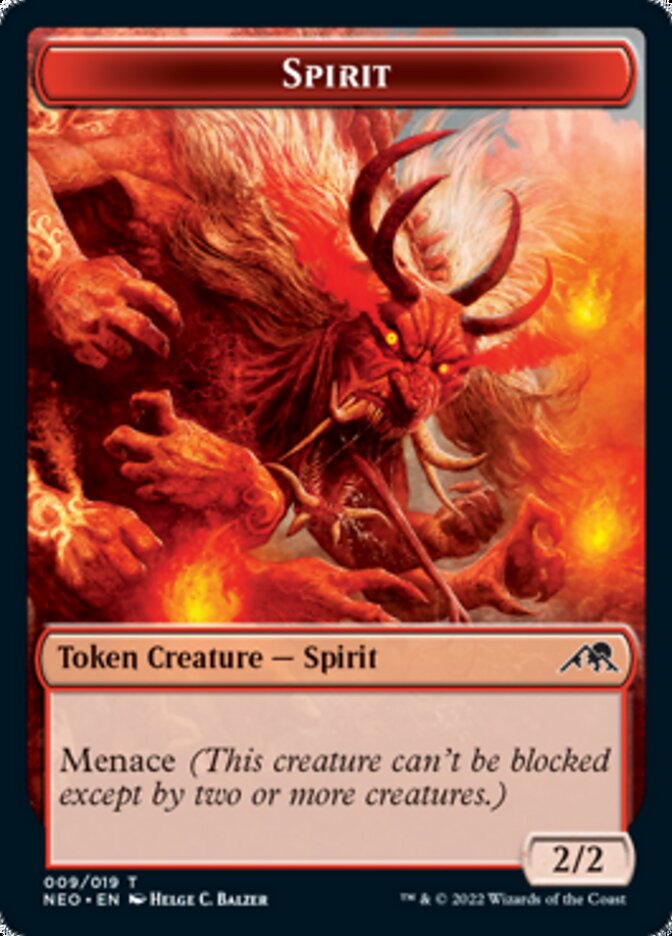 Spirit Token (009) [Kamigawa: Neon Dynasty Tokens] | Empire Gaming NC