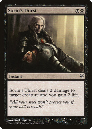 Sorin's Thirst [Duel Decks: Sorin vs. Tibalt] | Empire Gaming NC