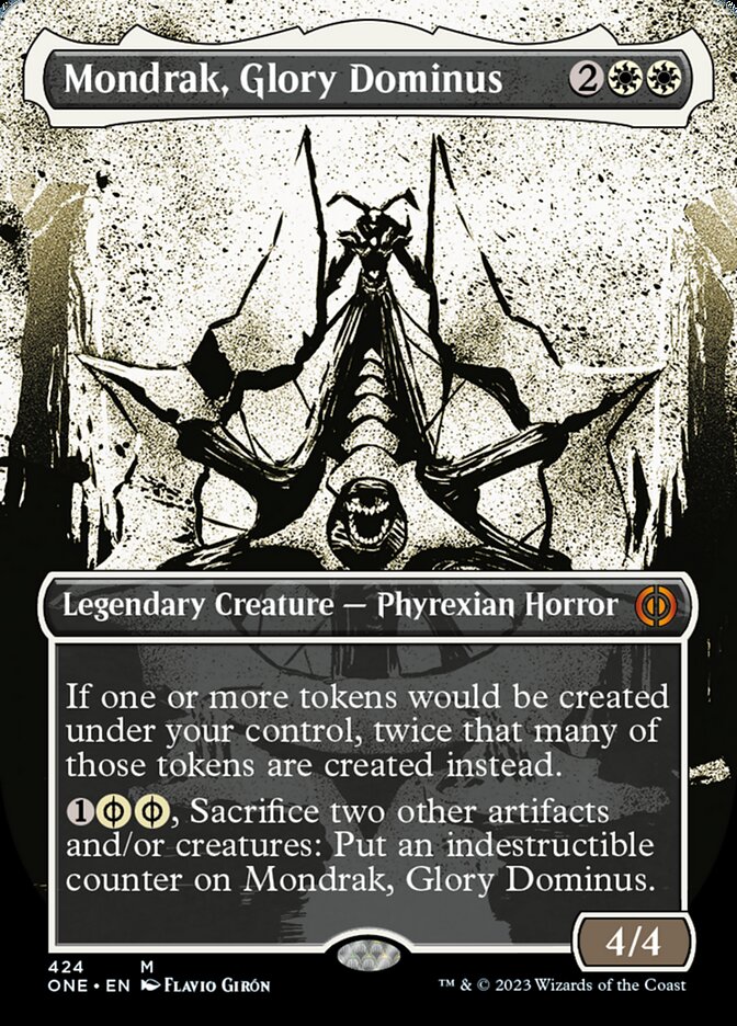 Mondrak, Glory Dominus (Borderless Ichor Step-and-Compleat Foil) [Phyrexia: All Will Be One] | Empire Gaming NC