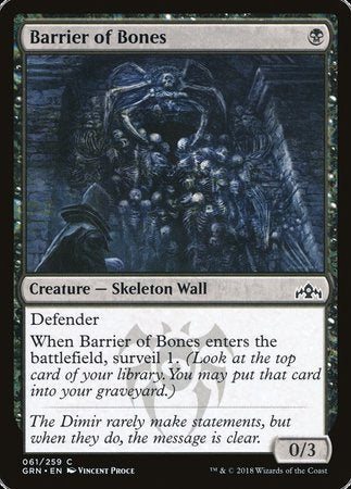 Barrier of Bones [Guilds of Ravnica] | Empire Gaming NC