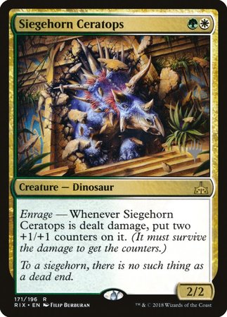 Siegehorn Ceratops [Rivals of Ixalan Promos] | Empire Gaming NC