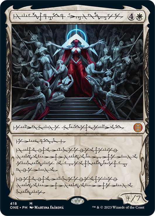 Elesh Norn, Mother of Machines (Phyrexian Step-and-Compleat Foil) [Phyrexia: All Will Be One] | Empire Gaming NC