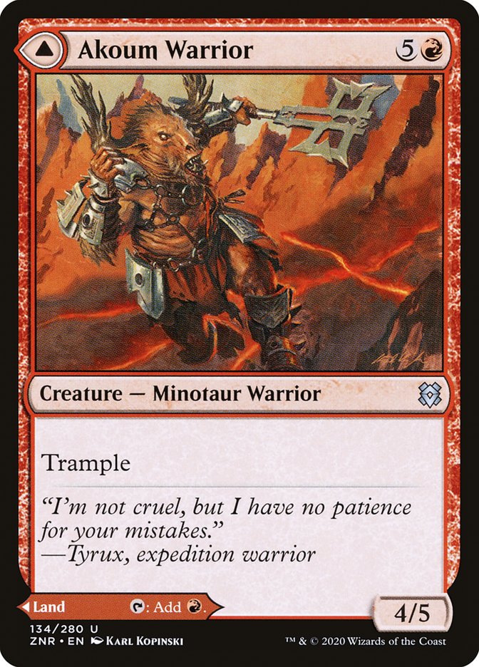 Akoum Warrior // Akoum Teeth [Zendikar Rising] | Empire Gaming NC