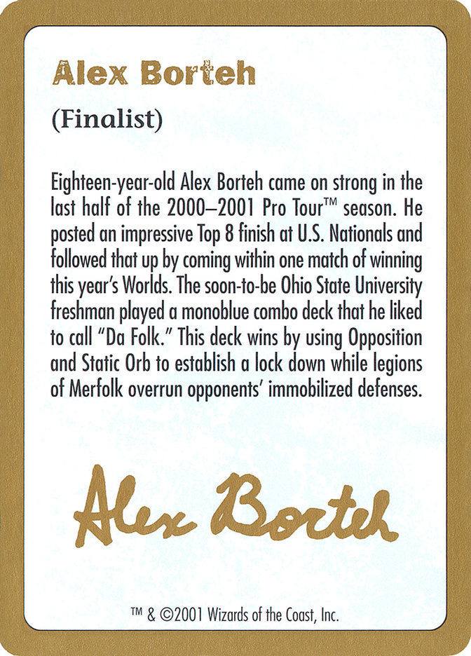 Alex Borteh Bio [World Championship Decks 2001] | Empire Gaming NC