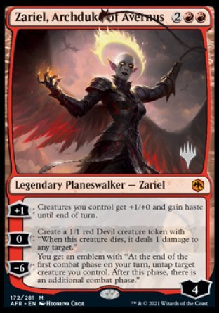 Zariel, Archduke of Avernus (Promo Pack) [Dungeons & Dragons: Adventures in the Forgotten Realms Promos] | Empire Gaming NC