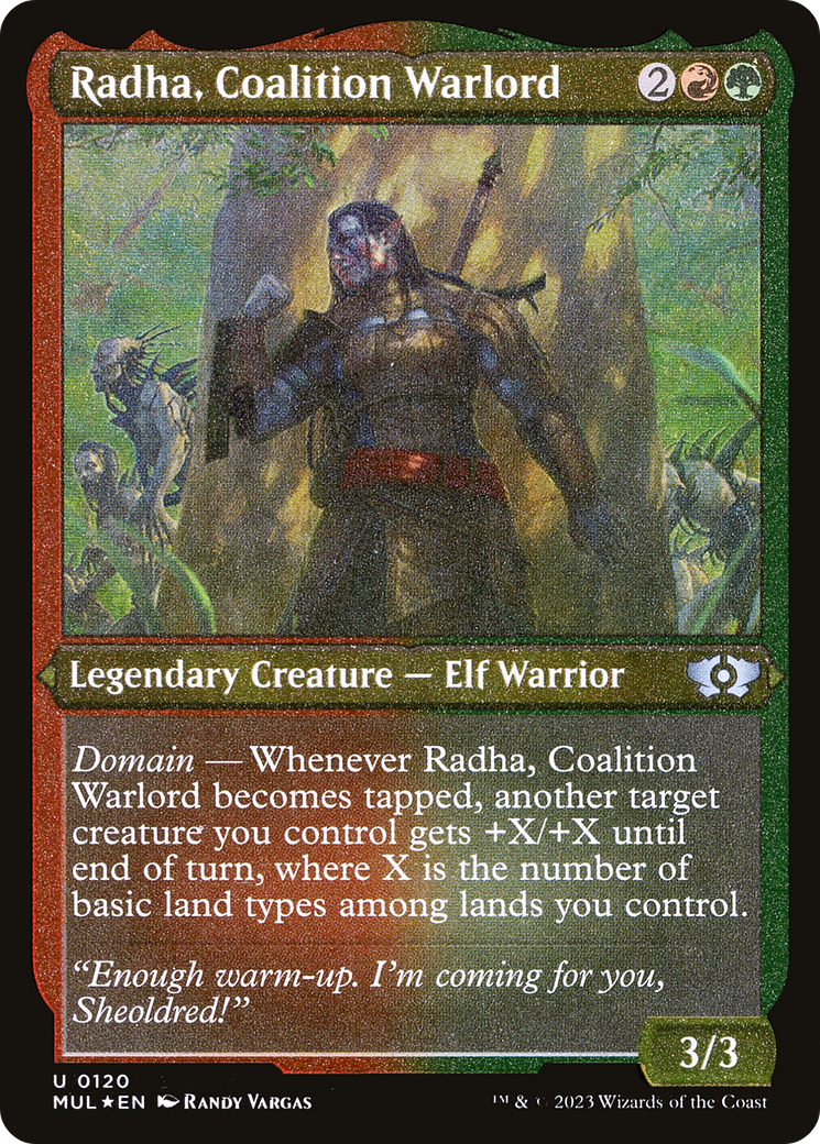 Radha, Coalition Warlord (Foil Etched) [Multiverse Legends] | Empire Gaming NC