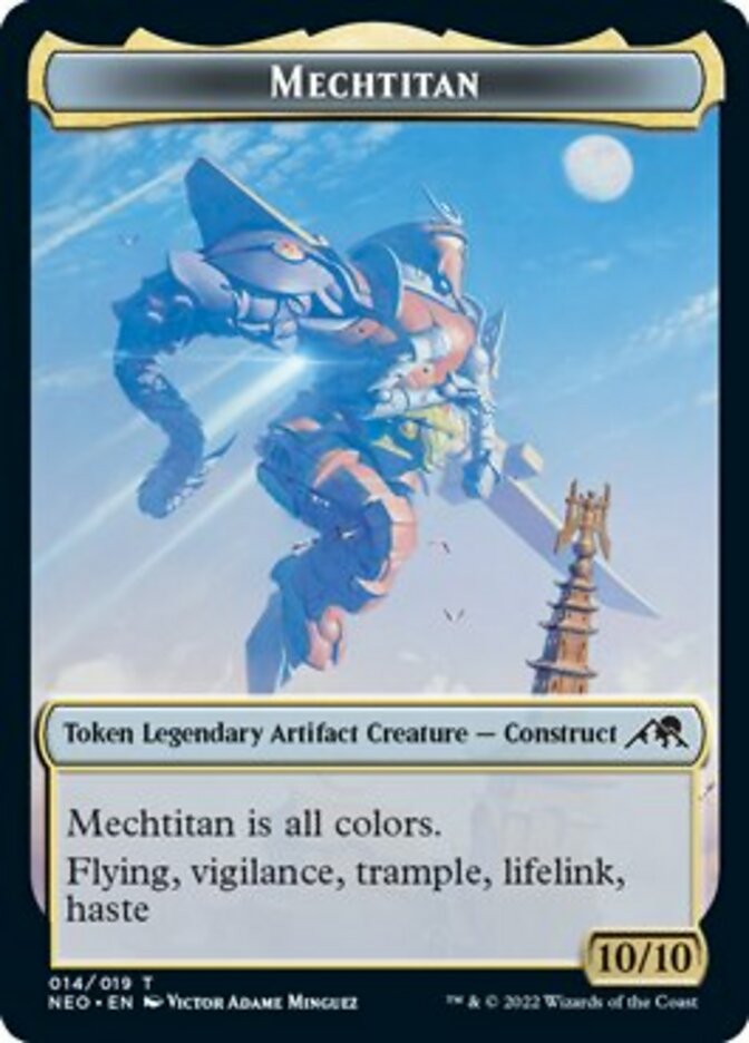 Samurai // Mechtitan Double-sided Token [Kamigawa: Neon Dynasty Tokens] | Empire Gaming NC