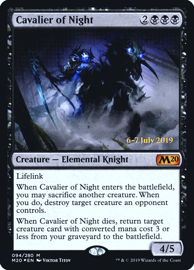 Cavalier of Night  [Core Set 2020 Prerelease Promos] | Empire Gaming NC