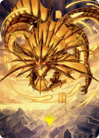 Ao, the Dawn Sky 2 Art Card (Gold-Stamped Signature) [Kamigawa: Neon Dynasty Art Series] | Empire Gaming NC