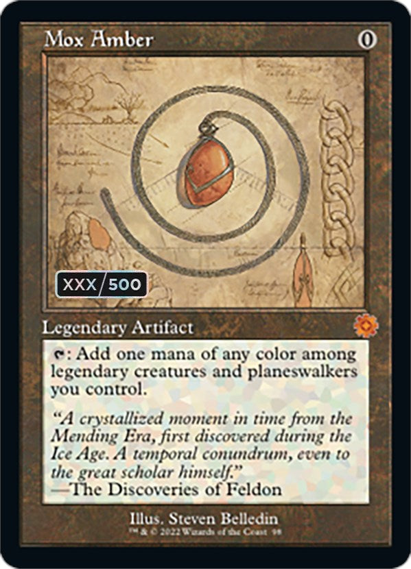 Mox Amber (Retro Schematic) (Serial Numbered) [The Brothers' War Retro Artifacts] | Empire Gaming NC