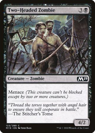 Two-Headed Zombie [Core Set 2019] | Empire Gaming NC