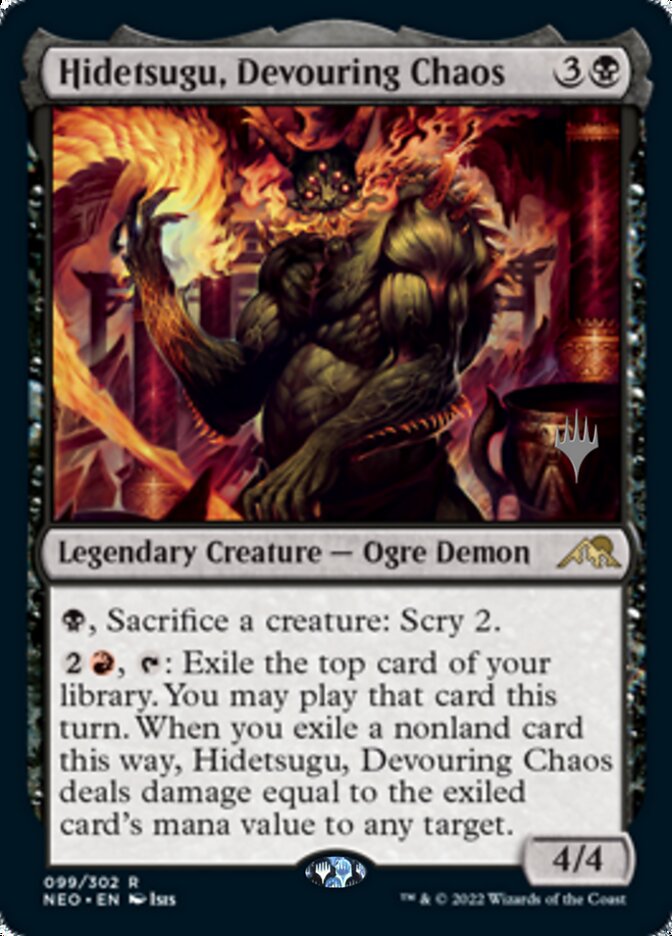 Hidetsugu, Devouring Chaos (Promo Pack) [Kamigawa: Neon Dynasty Promos] | Empire Gaming NC