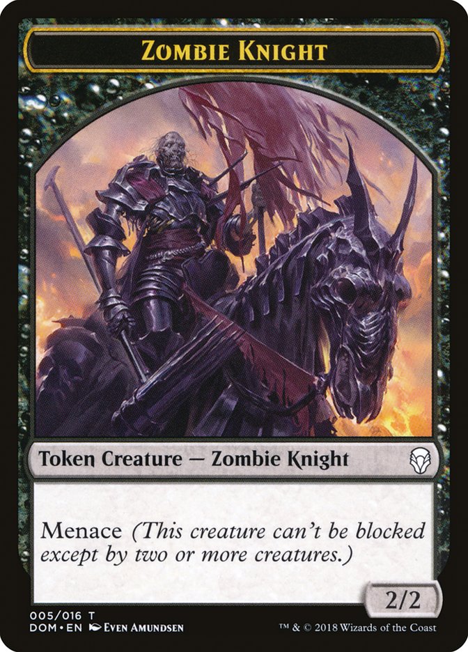 Zombie Knight [Dominaria Tokens] | Empire Gaming NC