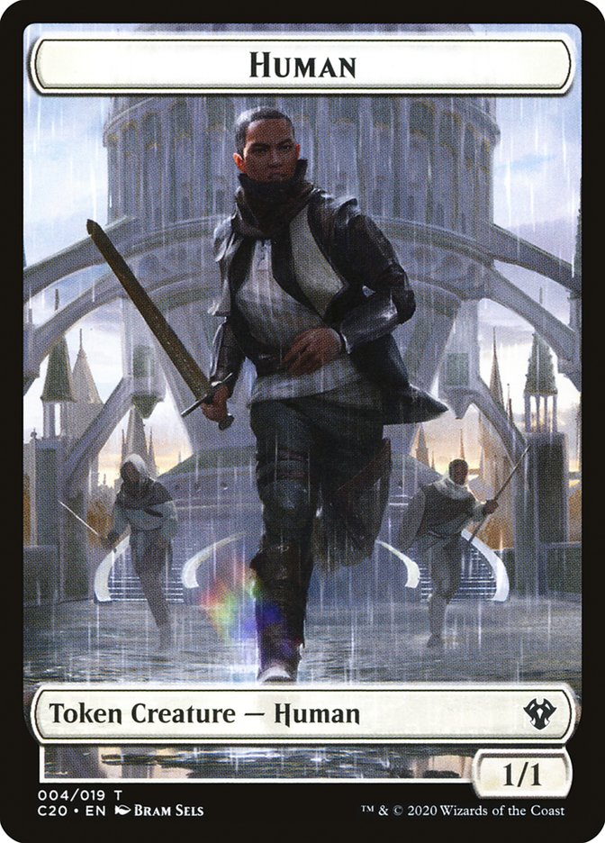 Human // Treasure Double-sided Token [Commander 2020 Tokens] | Empire Gaming NC