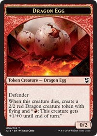 Dragon Egg // Dragon Double-sided Token [Commander 2018 Tokens] | Empire Gaming NC