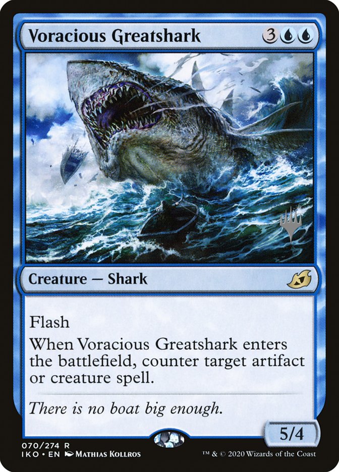 Voracious Greatshark (Promo Pack) [Ikoria: Lair of Behemoths Promos] | Empire Gaming NC