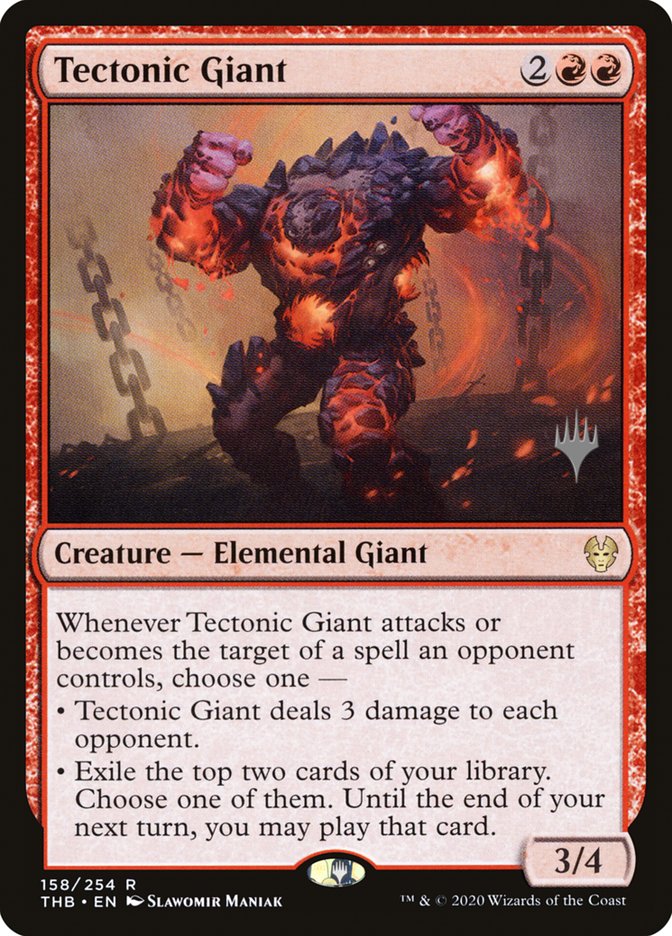 Tectonic Giant (Promo Pack) [Theros Beyond Death Promos] | Empire Gaming NC